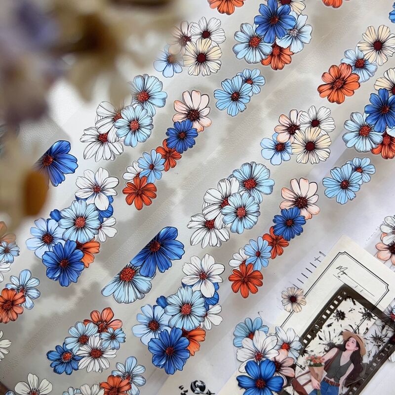 DXSマステ《花卉忆彩》6cm×3M(50cmループ)PET・型抜き