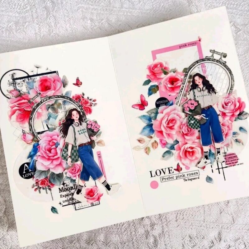 DXSマステ《粉黛花园》6cm×3M(50cmループ)PET・型抜き