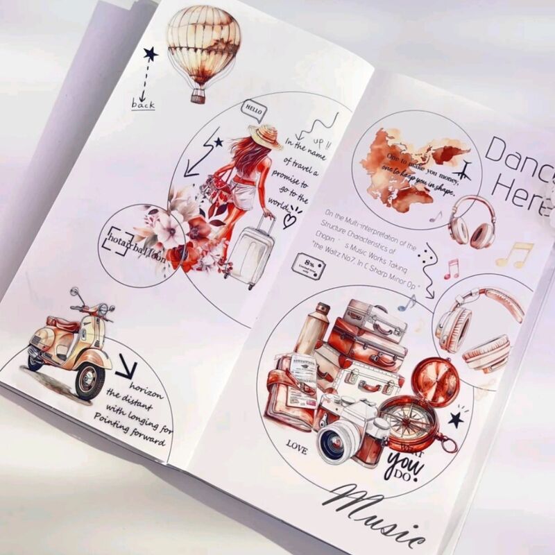 DXSマステ《旅途时光》6cm×3M(60cmループ)PET・型抜き