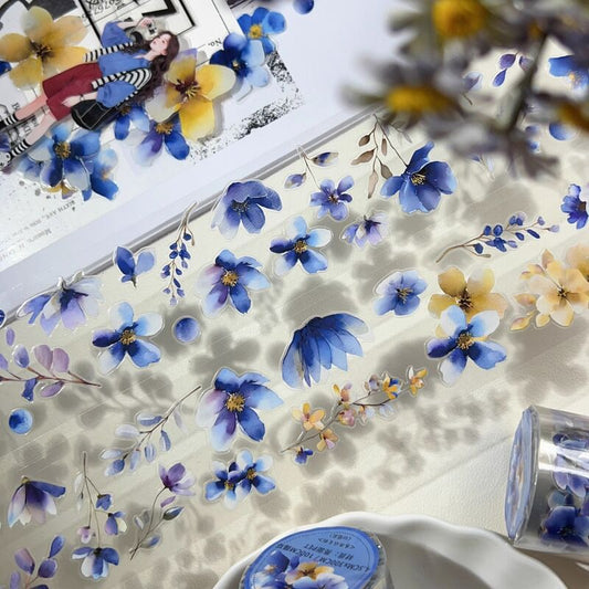 DXSマステ《蓝紫漫染》4.5cm×3M(100cmループ)PET・型抜き