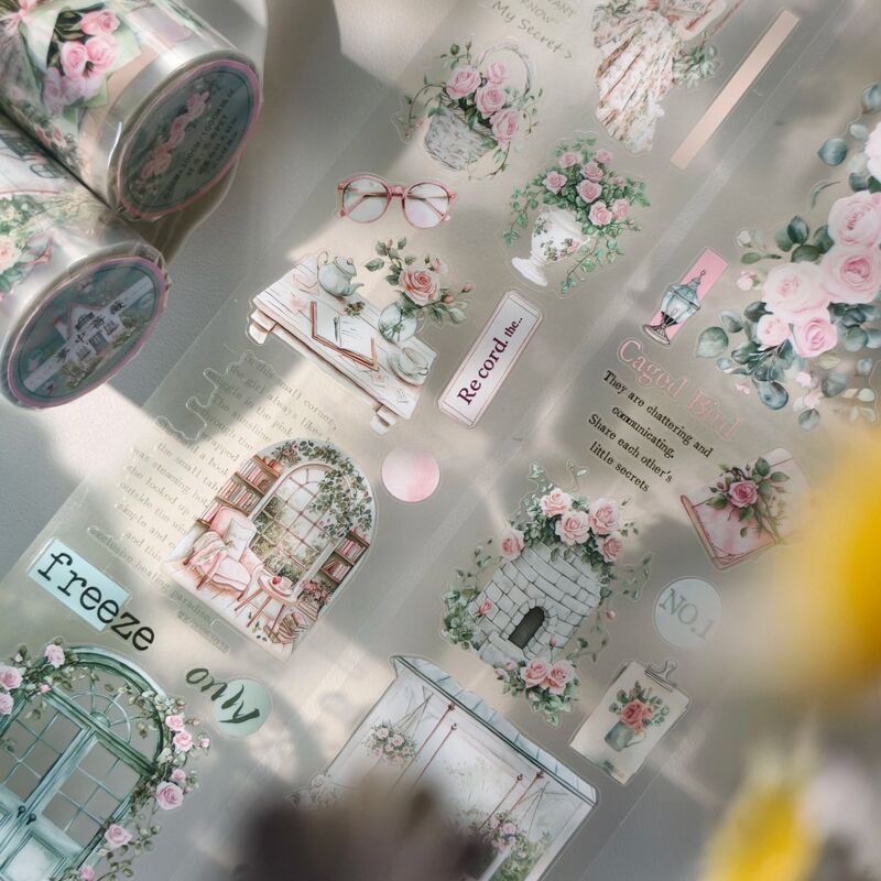 DXSマステ《夢中薔薇》6.5cm×3M(100cmループ)PET・型抜き