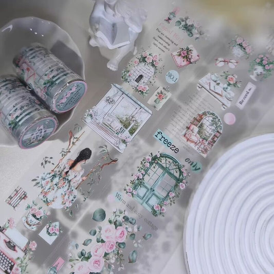 DXSマステ《夢中薔薇》6.5cm×3M(100cmループ)PET・型抜き