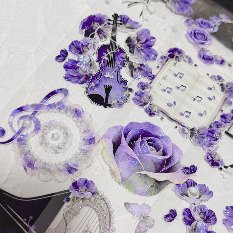 QYマステ4月新作Fantasy Chapter（紫） 6cm×5M 貝殻光