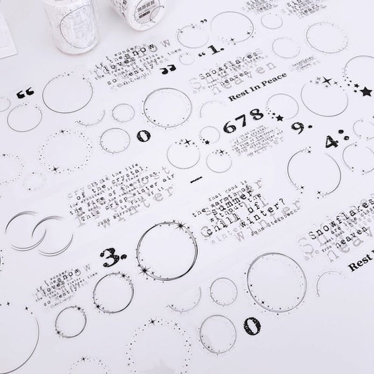 JDSZマステ【圈圈圆圆】6cm×10M(200cmループ)PET・型抜き