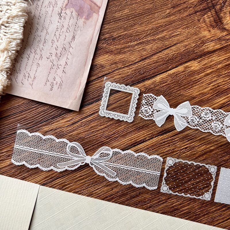 QYマステ8月新作Lace & Ribbon 3cm×5M（5色500cmループ） PET