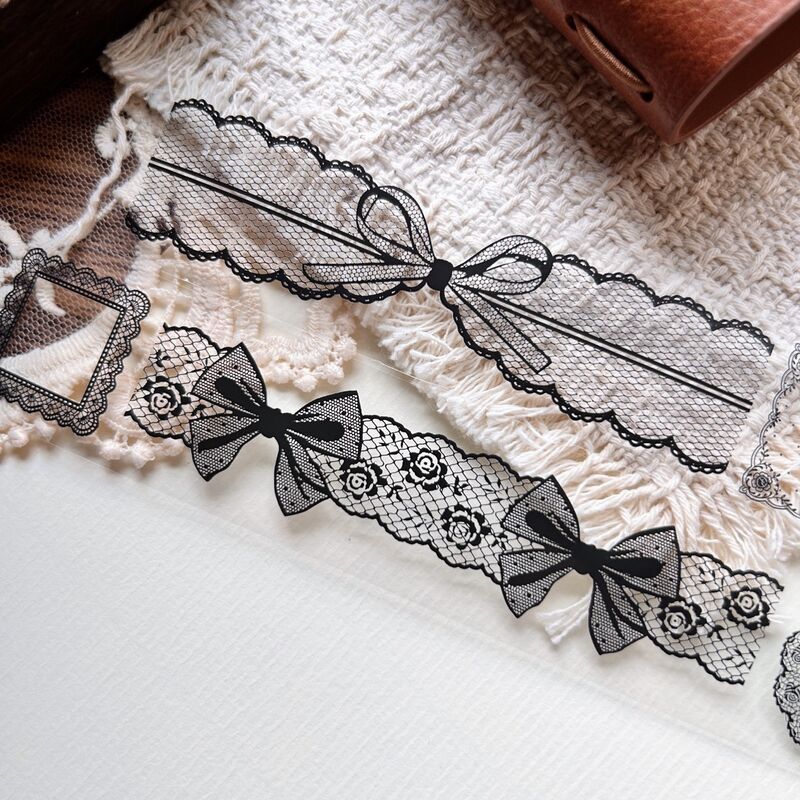 QYマステ8月新作Lace & Ribbon 3cm×5M（5色500cmループ） PET