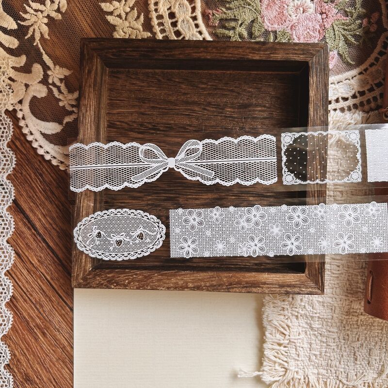 QYマステ8月新作Lace & Ribbon 3cm×5M（5色500cmループ） PET