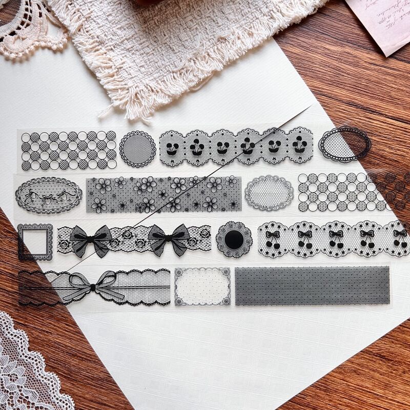 QYマステ8月新作Lace & Ribbon 3cm×5M（5色500cmループ） PET
