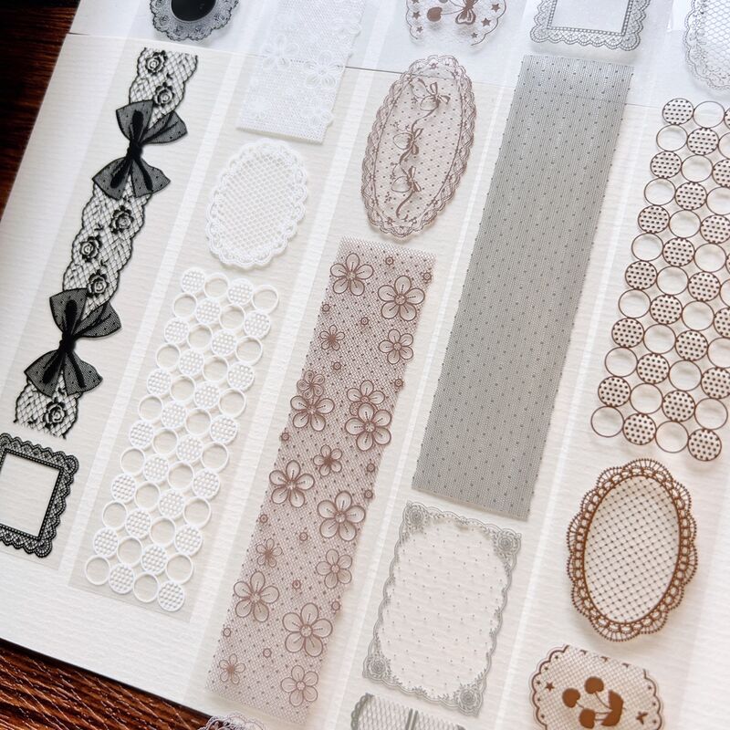 QYマステ8月新作Lace & Ribbon 3cm×5M（5色500cmループ） PET