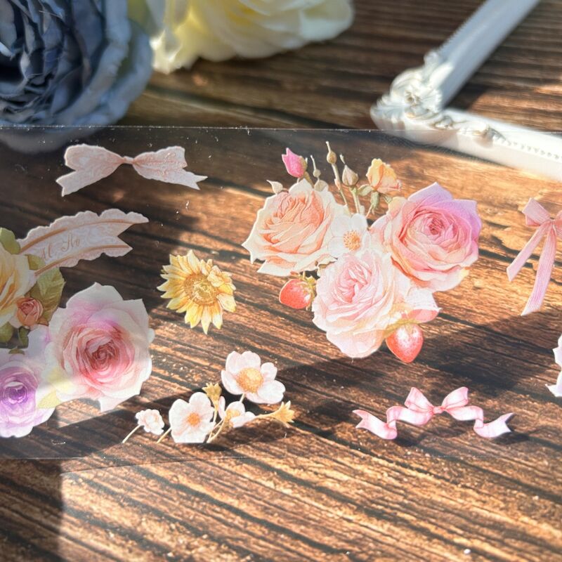 QYマステ4月新作Polish floral 6cm×5M PET