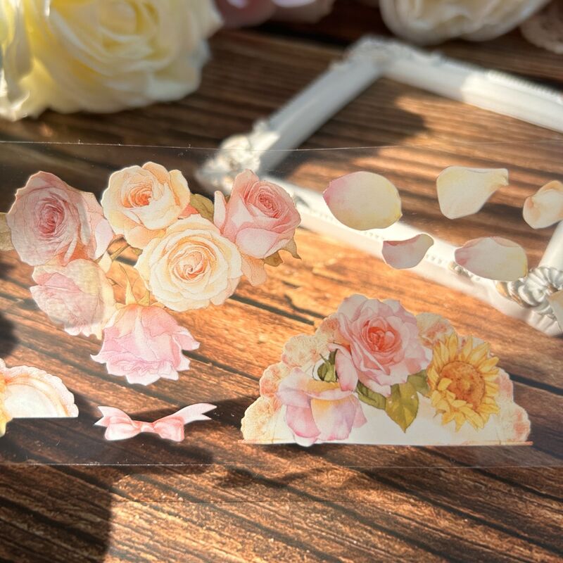 QYマステ4月新作Polish floral 6cm×5M PET