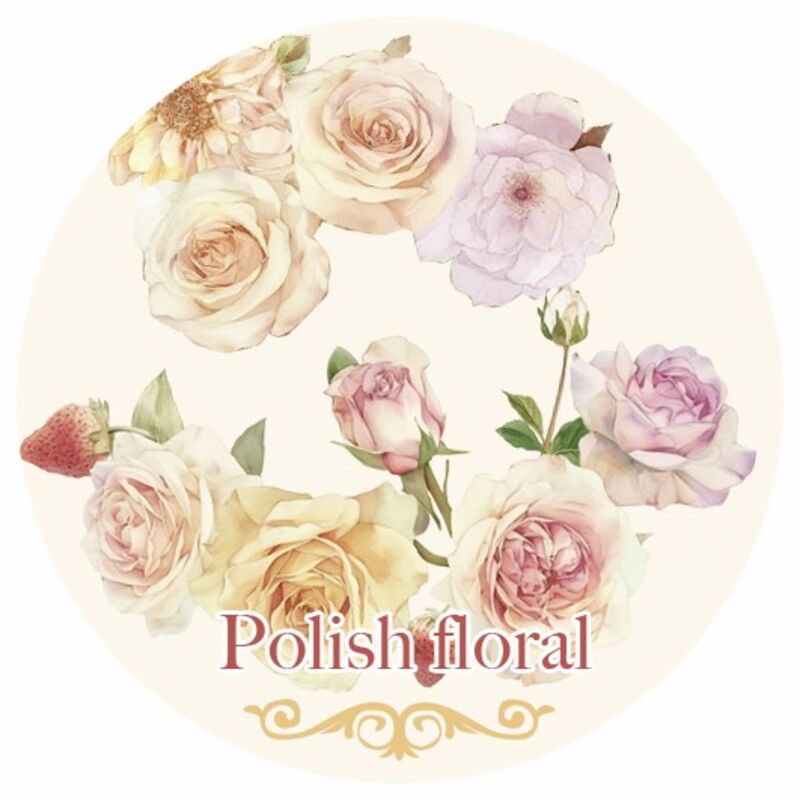 QYマステ4月新作Polish floral 6cm×5M PET