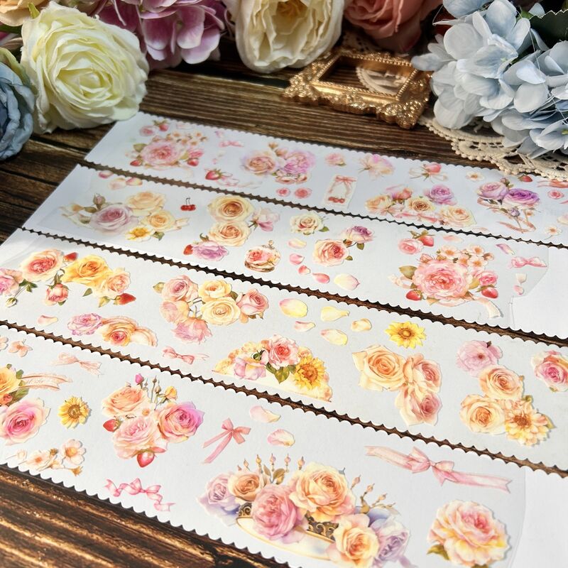 QYマステ4月新作Polish floral 6cm×5M PET