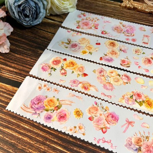 QYマステ4月新作Polish floral 6cm×5M PET