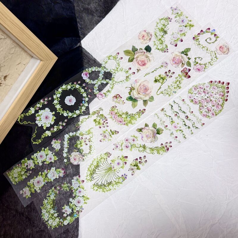QYマステ1月新作Strawberry vines 6cm×5M 貝殻光