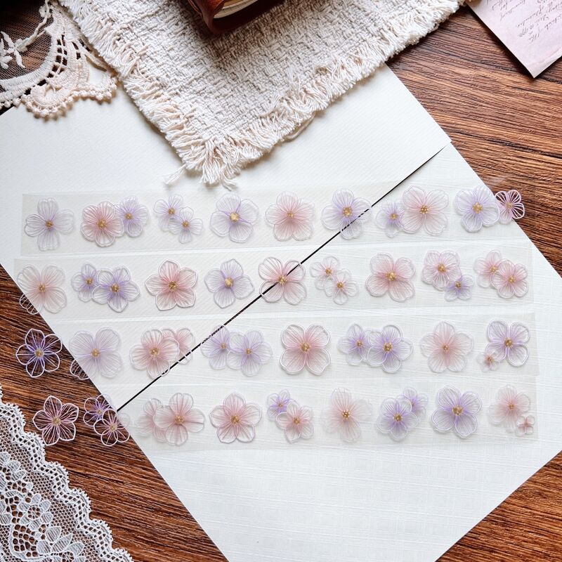 QYマステ8月新作Sketch Petals 3cm×5M（5色500cmループ） PET