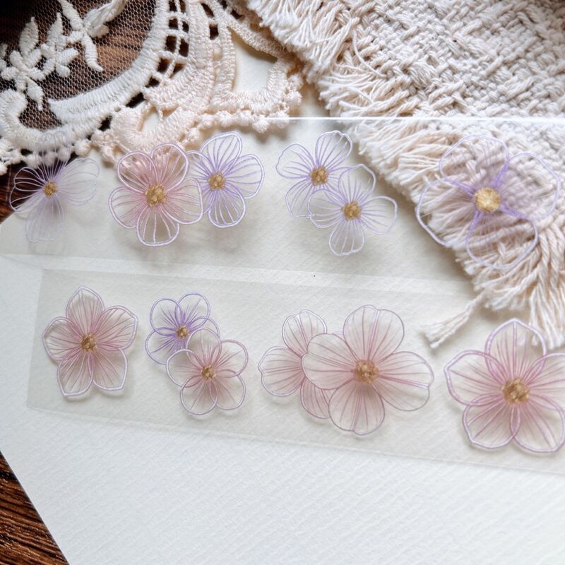 QYマステ8月新作Sketch Petals 3cm×5M（5色500cmループ） PET