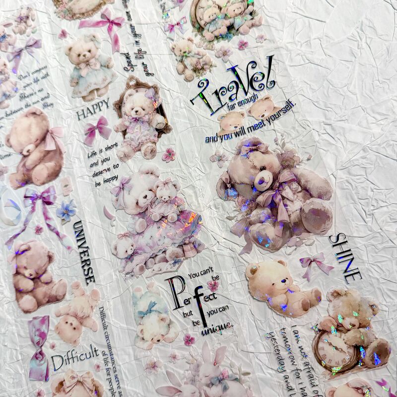 QYマステ★2月再販Sweet Bears 6cm×5M 貝殻光