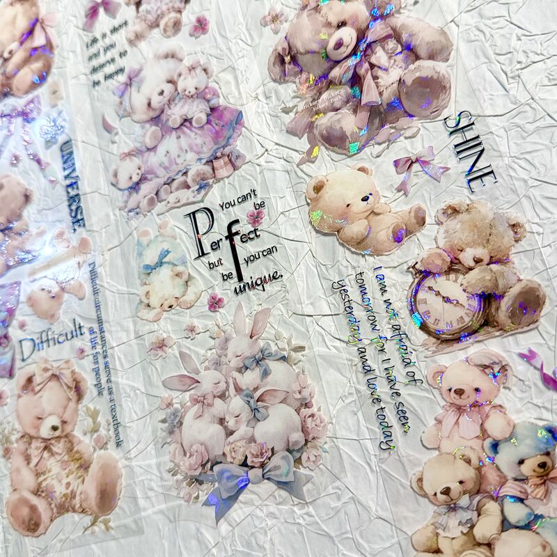 QYマステ★2月再販Sweet Bears 6cm×5M 貝殻光