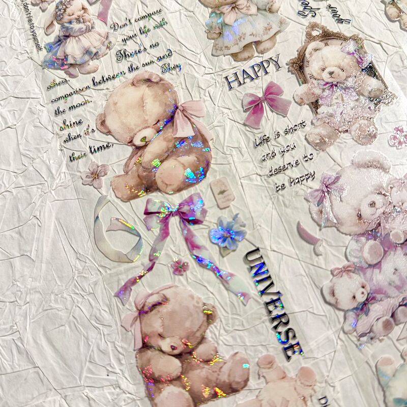 QYマステ★2月再販Sweet Bears 6cm×5M 貝殻光
