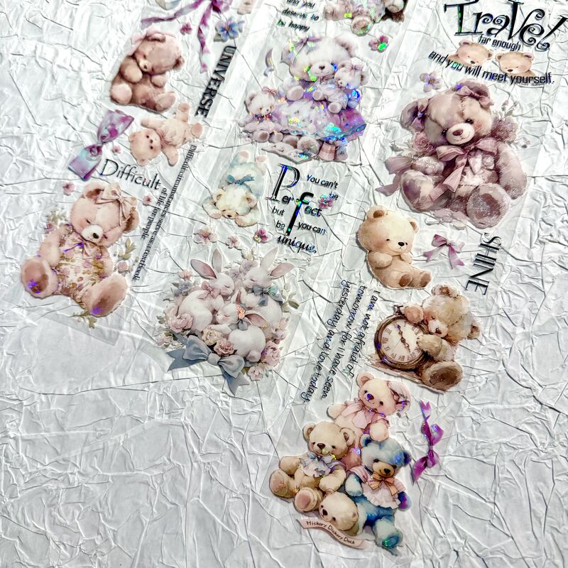 QYマステ★2月再販Sweet Bears 6cm×5M 貝殻光