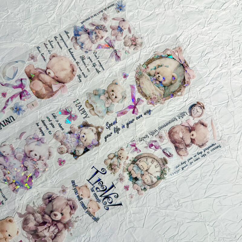 QYマステ★2月再販Sweet Bears 6cm×5M 貝殻光