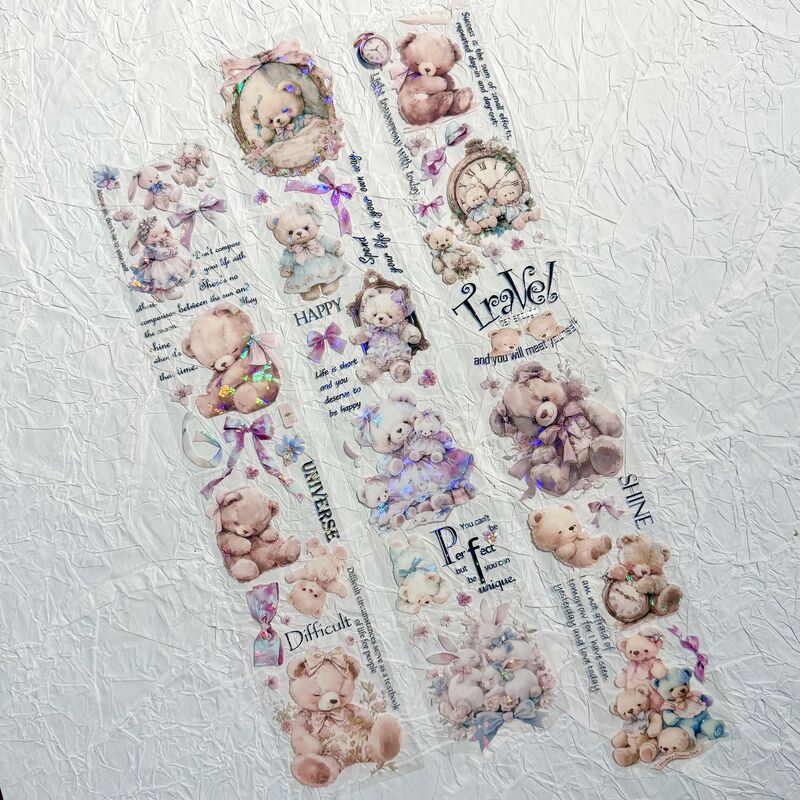 QYマステ★2月再販Sweet Bears 6cm×5M 貝殻光