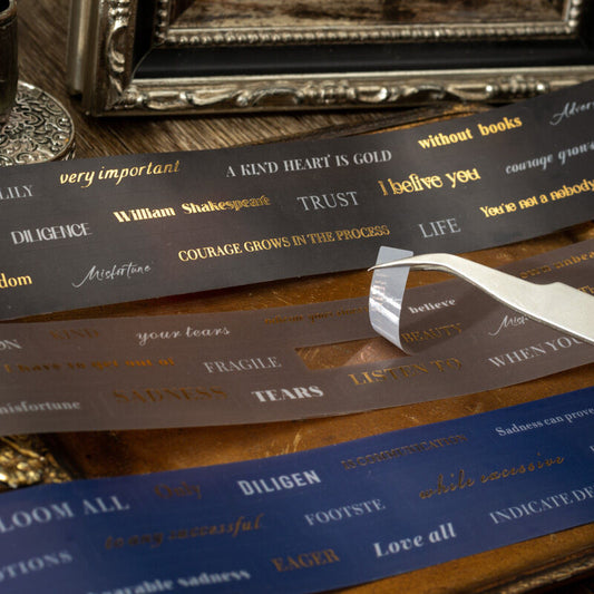 【セール】TMTマステセット莎士比亚金句3.5cm×2M×6種類（紙製・型抜き）