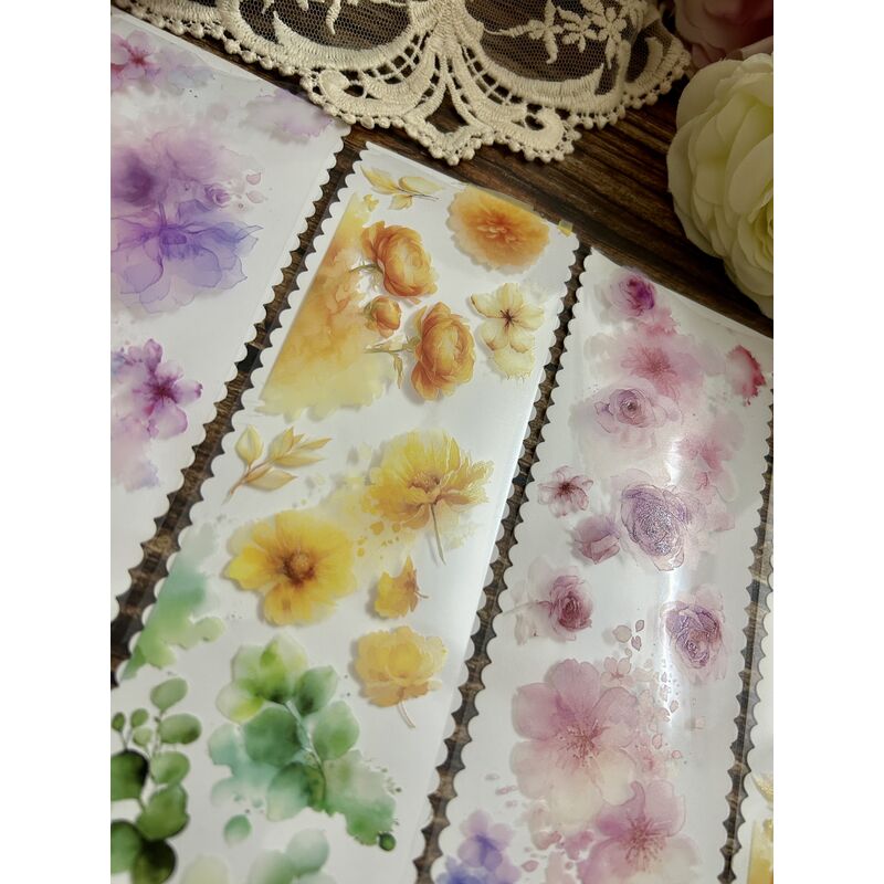 QYマステ8月新作☆Wetty Flowers PET