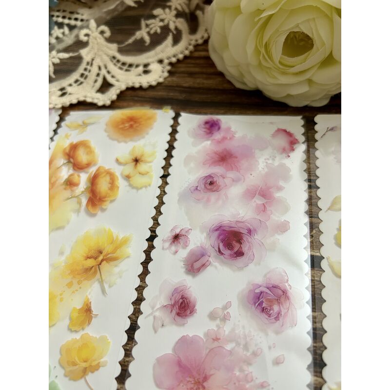 QYマステ8月新作☆Wetty Flowers PET