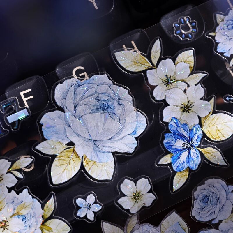 XBマステ涧石蓝【貝殻光・型抜き】5.5cm×6M(150cmループ)